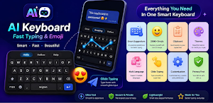 AI Keyboard – Fast Emoji Screenshot 0
