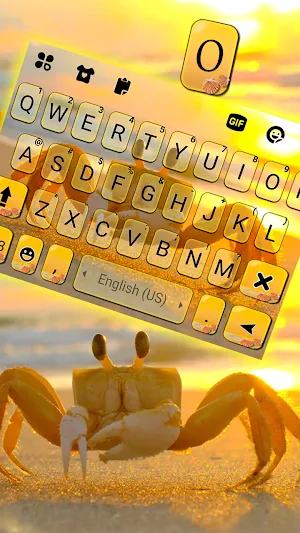 Cute Crab Holiday Keyboard Background Screenshot 1