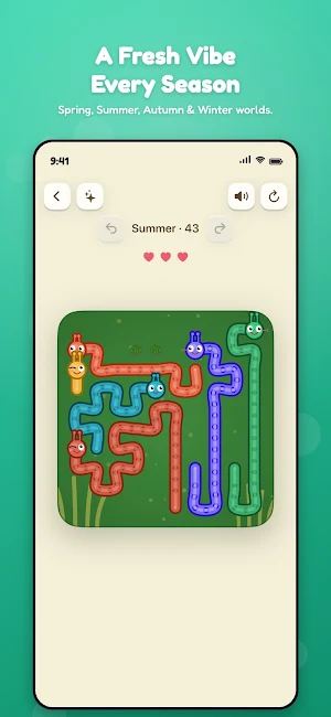 Untangle Worms: Knot Puzzle Screenshot 2