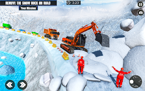 Snow Blower Excavator simulator: Crane Games Screenshot 1