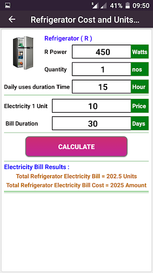 Electricity Bill Calculator Pro Screenshot 3