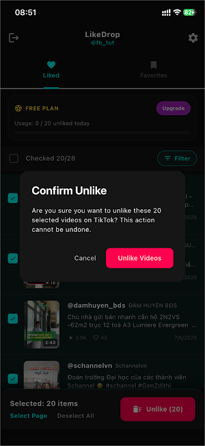LikeDrop: Remove Like Screenshot 3