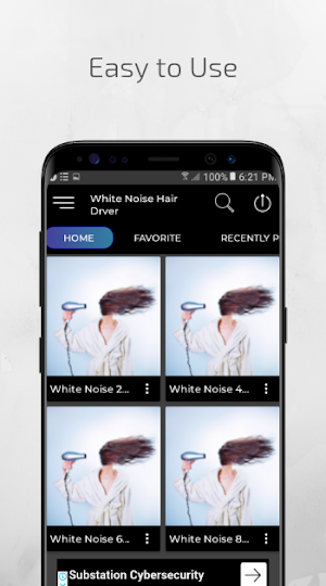 White Noise Hair Dryer Sleep Screenshot 1