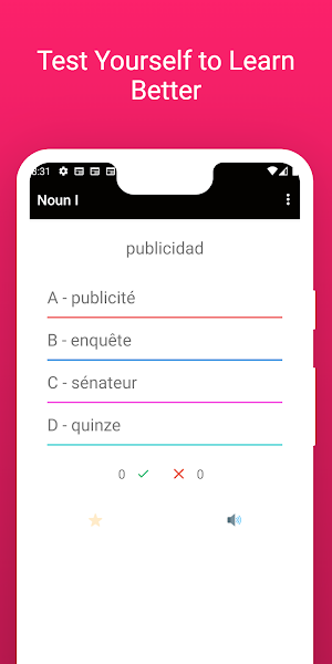 Practice French Spanish Words Screenshot 3
