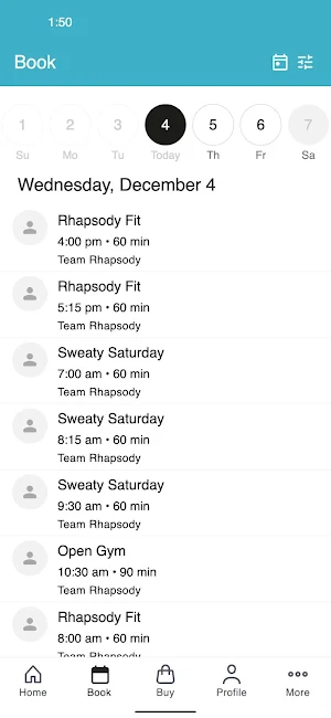 Rhapsody Fitness Screenshot 1