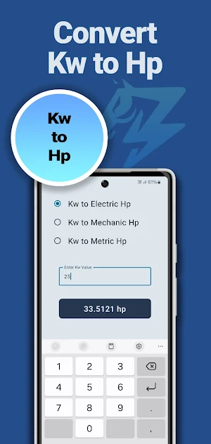 Hp to Kw & Kw to Hp Converter Screenshot 2