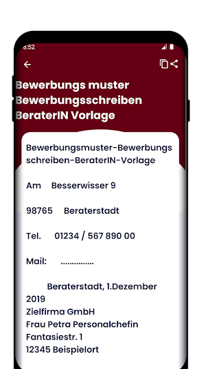 Bewerbungs Schreiben Deutsch Screenshot 2