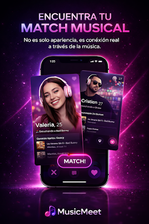 MusicMeet - Conecta por música Screenshot 1