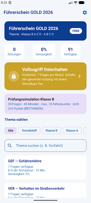 Führerschein 2026 GOLD Screenshot 0