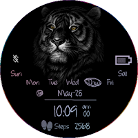 BFF68- Neon Art Tiger