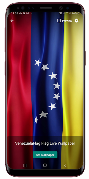 Venezuela Flag Live Wallpaper Screenshot 1