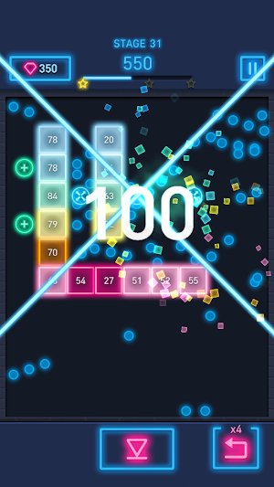 Brick Breaker: Neon-filled hip hop! Screenshot 2