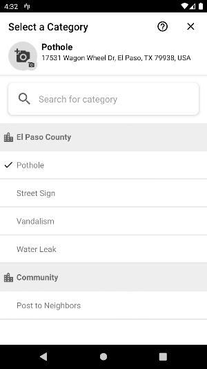 El Paso County SeeClickFix Screenshot 2