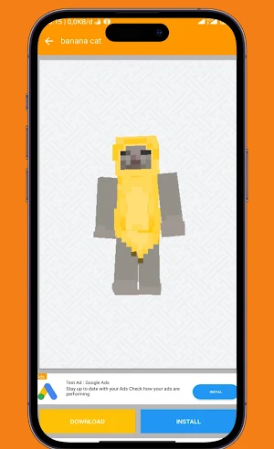 Banana Cat Skin for Minecraft Screenshot 1