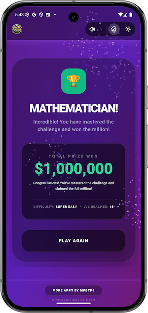 Millionaire Math Offline Brain Screenshot 2