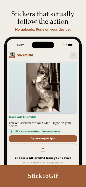 StickToGif GIF Sticker Tracker Screenshot 0