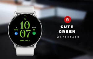 Cute Green Watch Face screenshot 1