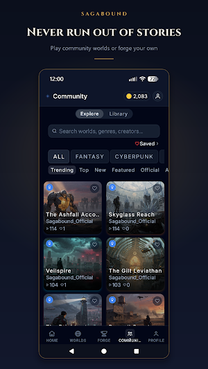 SagaBound - AI RPG Sandbox Screenshot 0