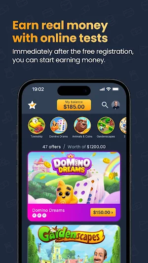 teststar - Earn Real Cash Screenshot 0