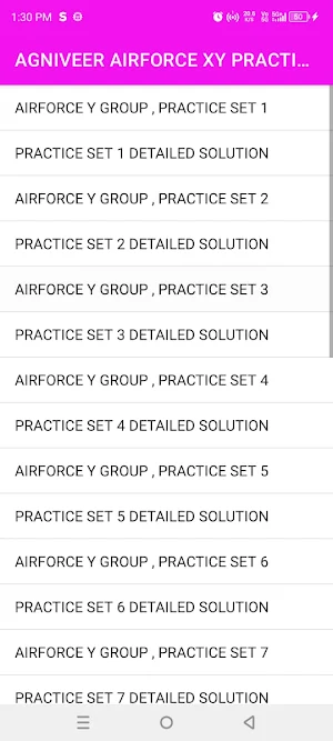 AIRFORCE XY GROUP PRACTICE SET Screenshot 2