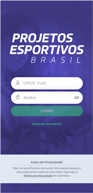 Projetos Esportivos Brasil Screenshot 0