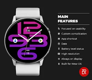 Strong Pink Purple Watch Face Screenshot 1