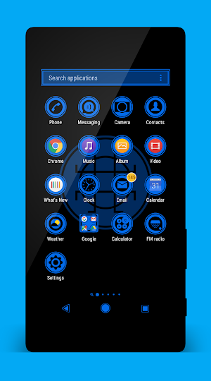 Black & Blue | Xperia™ Theme Screenshot 1