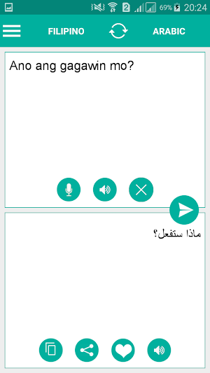 Filipino Arabic Translator Screenshot 1