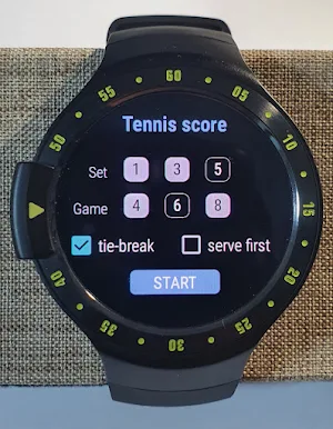 Tennis score for Wear OS Screenshot 0