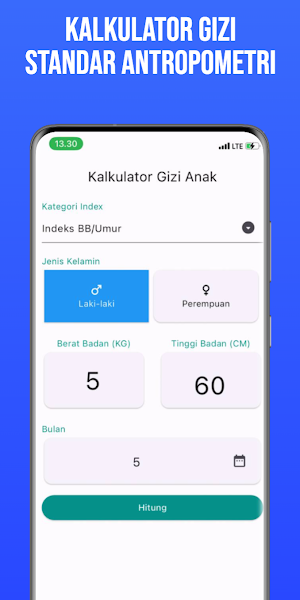 Kalkulator Gizi Antropometri Screenshot 0