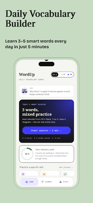 WordUp: Vocabulary Builder Screenshot 0