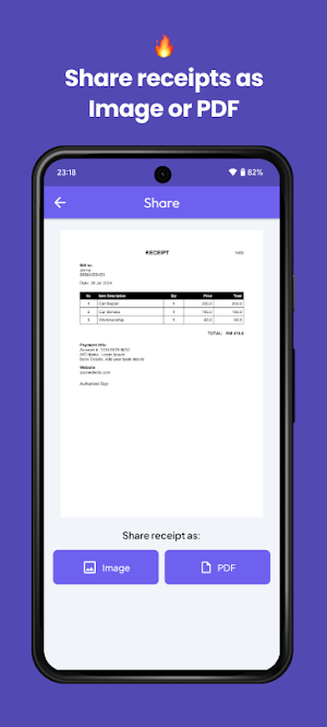 Simplest Receipt Maker Screenshot 2