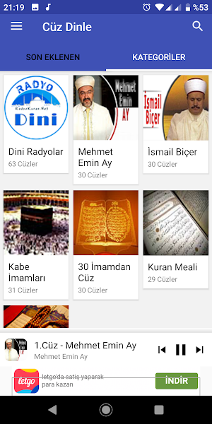 Kuranı Kerim Cüz Dinle - Kuran Meali Hatim Dinle Screenshot 1