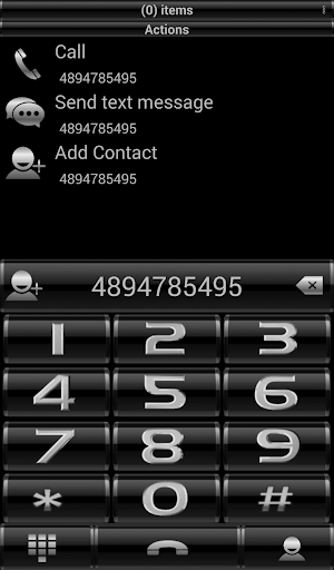 Theme Silver black RocketDial Screenshot 0