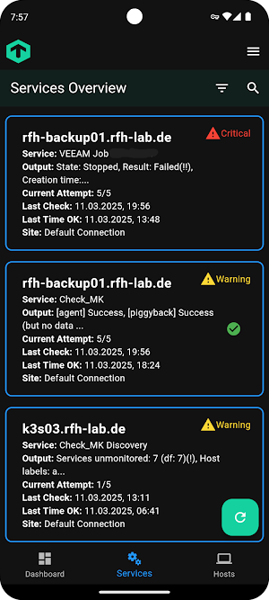 Unofficial CheckMK Monitoring Screenshot 1
