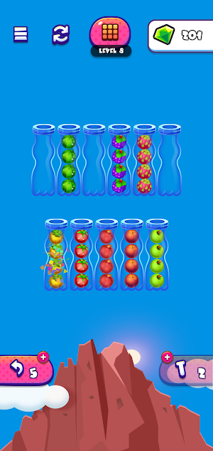 Sort Puzzle - Color Fruit Sort Screenshot 2