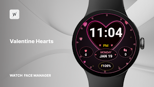 Valentine Hearts - watch face Screenshot 0