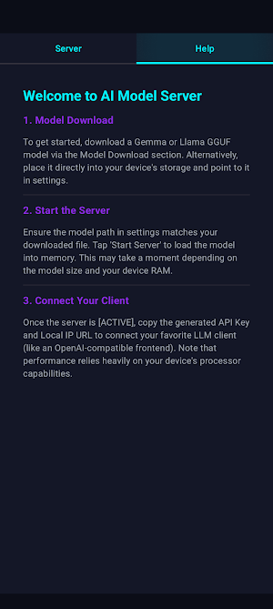 LLM Server - Local AI API Screenshot 1