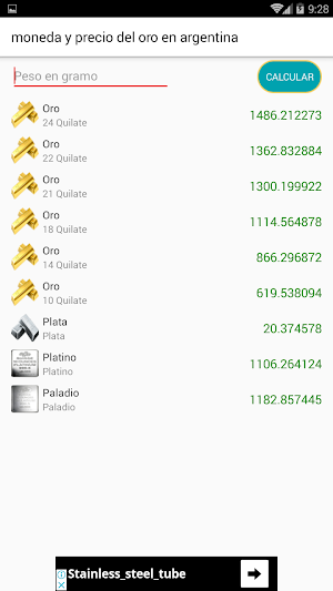 moneda y precio del oro en arg Screenshot 3