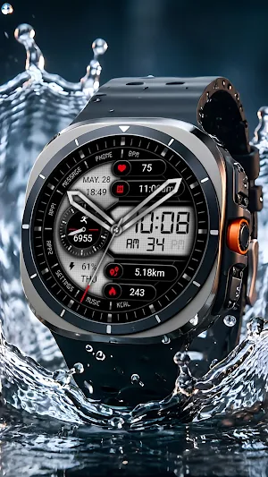 Half Screen Silver ZKin Watch Screenshot 1
