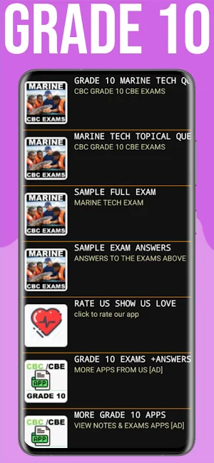 Grade 10 Marine Tech CBC Exams Screenshot 1