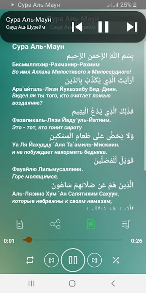 Сура Аль-Маун аудио Screenshot 0