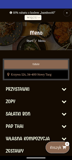 Bamboo Oriental Food Screenshot 0