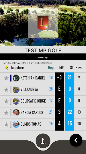 MP GOLF - Scoring Screenshot 2