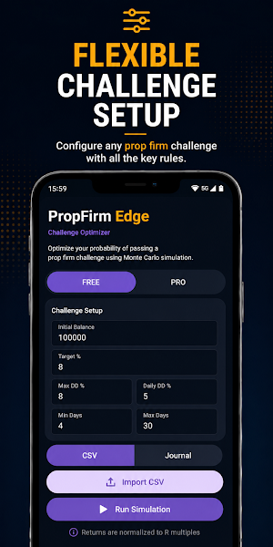 PropFirm Edge - Risk & Journal Screenshot 3