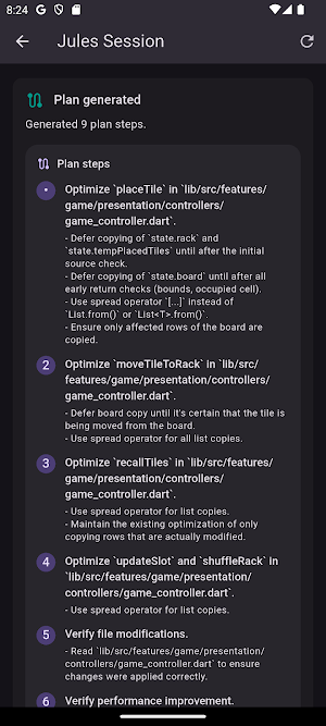 Jules Console Screenshot 3