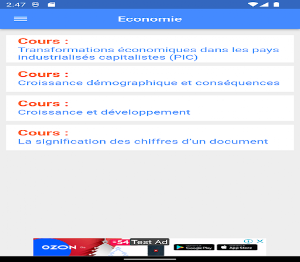 Economie : Cours Screenshot 2