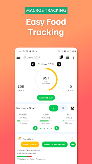 Macros Tracker & Food Tracker Screenshot 0