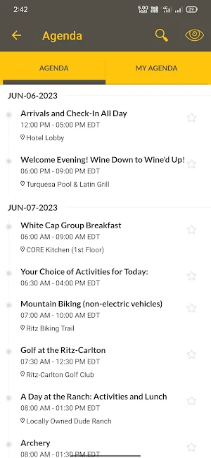 White Cap Events Screenshot 1