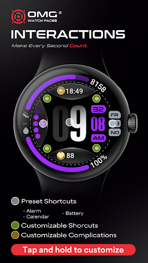 OMG 422 - Digital Watch Face Screenshot 2
